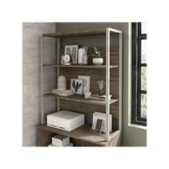 Bush Business Furniture Hybrid 36 "W Desktop Hutch, Modern Hickory (HYH236MH)