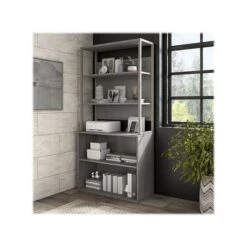 Bush Business Furniture Hybrid 36 "W Desktop Hutch, Platinum Gray (HYH236PG)