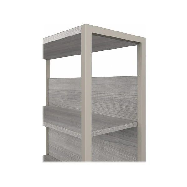 Bush Business Furniture Hybrid 36 "W Desktop Hutch, Platinum Gray (HYH236PG) - Image 4