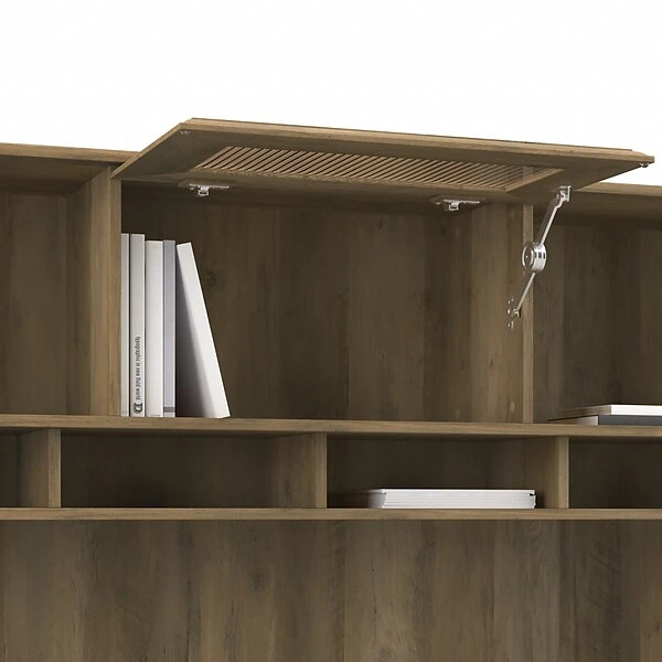 Bush Furniture Cabot 60 "W Desktop Hutch, Reclaimed Pine (WC31531) - Image 4