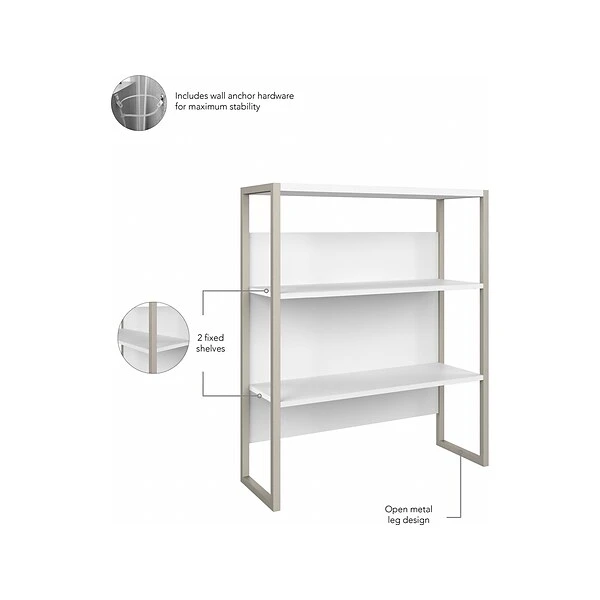 Bush Business Furniture Hybrid 36 "W Desktop Hutch, White (HYH236WH) - Image 2