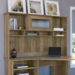 Bush Furniture Cabot 60 "W Desktop Hutch, Reclaimed Pine (WC31531)