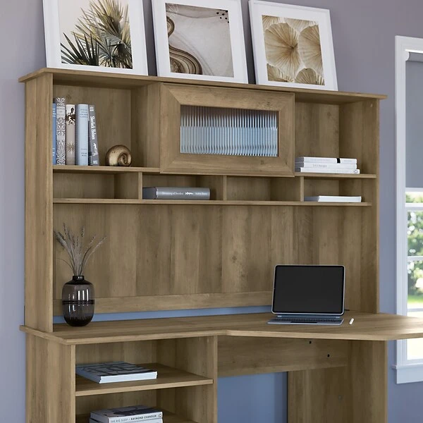 Bush Furniture Cabot 60 "W Desktop Hutch, Reclaimed Pine (WC31531)