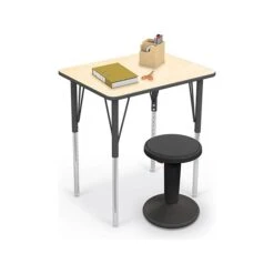 MooreCo Essentials Economy 26" Student Desk, Fusion Maple (91672)