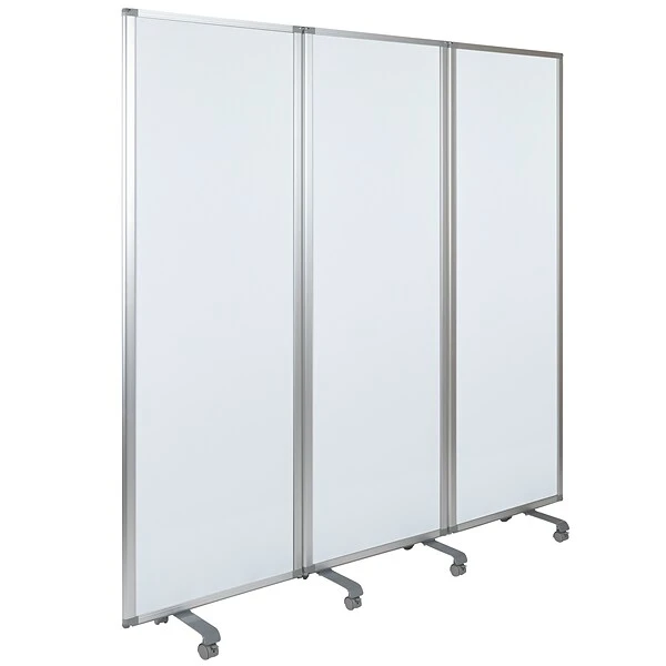 Flash Furniture Mobile Magnetic Whiteboard Partition With Lockable Casters, 72"H X 24"W (BRPTT0013M60183) - Image 5