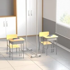 Flash Furniture Mobile Partition With Lockable Casters, 72"H X 36"W, Clear Acrylic (BRPTT021AC90183)