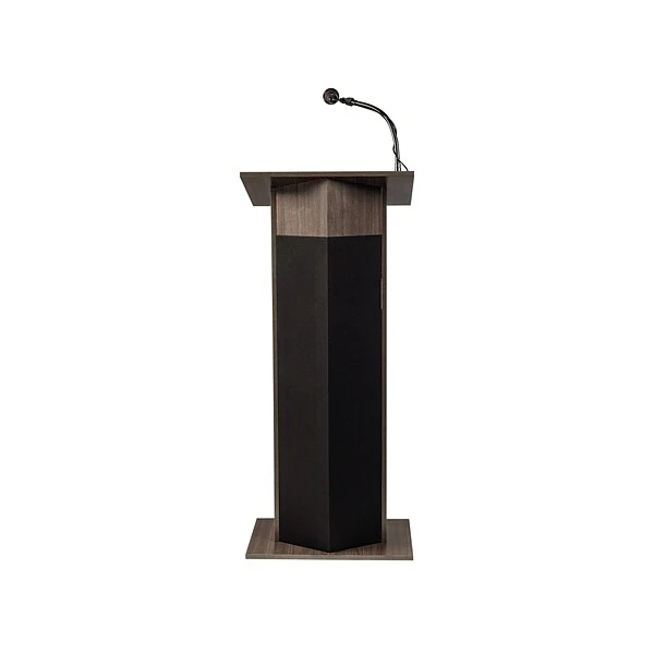 Oklahoma Sound Power Plus 46" Full Podium Lectern, Ribbonwood (111PLS-RW)