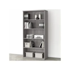 Bush Business Furniture Studio A 5-Shelf 73"H Bookcase, Platinum Gray (SDB7236PG-Z)