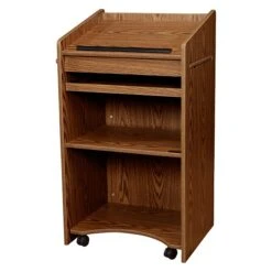 Oklahoma Sound Aristocrat Series, 46H" Floor Lectern, Medium Oak (600-MO)