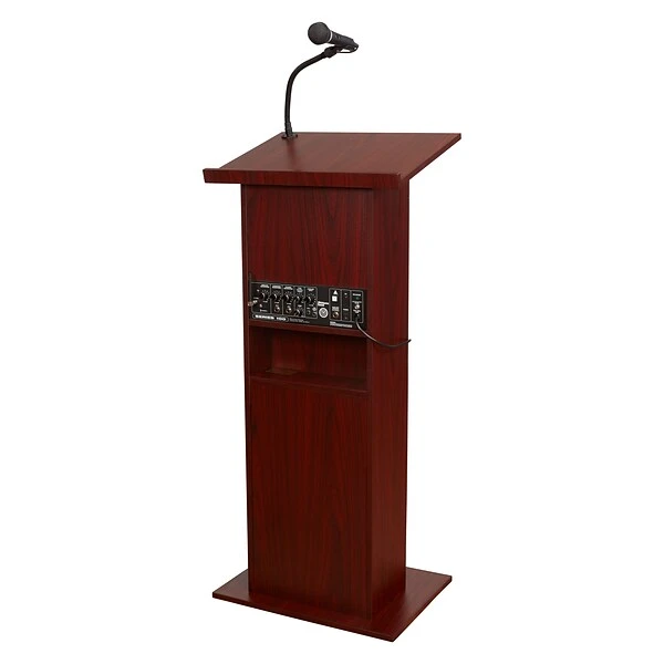 Oklahoma Sound Power Plus Series 46"H, Wireless Ready Floor Sound Lectern, Mahogany (111PLS-MY) - Image 2