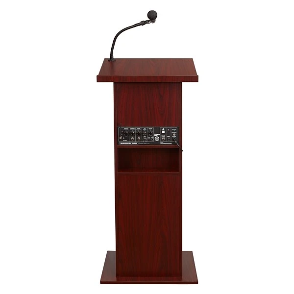 Oklahoma Sound Power Plus Series 46"H, Wireless Ready Floor Sound Lectern, Mahogany (111PLS-MY) - Image 4