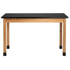 National Public Seating Wood Series Science Table, 24" X 48" X 36", Rectangle High Pressure Table, Black/Ash (SLT2-2448H)