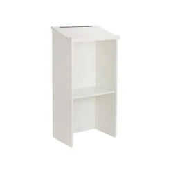 AdirOffice 45.8" Podium Lectern With Cover, Silver Grain (661-01-SIL)