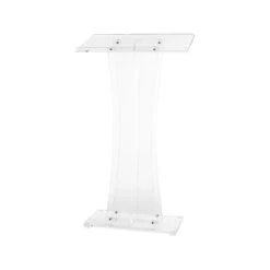 AdirOffice 47" Podium Lectern With Cover, Clear (661-02)