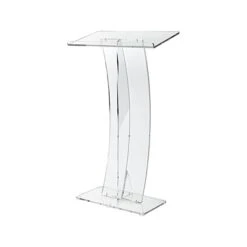 AdirOffice 47" Slanted Lectern With Cover, Clear (661-03-CLR)