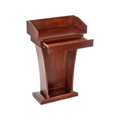 AdirOffice 37.5" Podium Lectern With Cover, Cherry (661-012-CH-PKG)