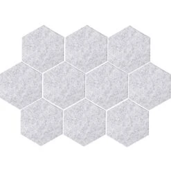 Versare SoundSorb Wall-Mounted Acoustic Hexagon, 12"H X 12"W, Marble Gray, 10/Pack (7825081)