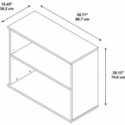 Bush Business Furniture 30H 2 Shelf Bookcase, Mocha Cherry (BK3036MR)