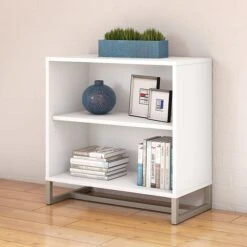 Office By Kathy IrelandĀ® Method Bookcase Cabinet, White (KI70205)