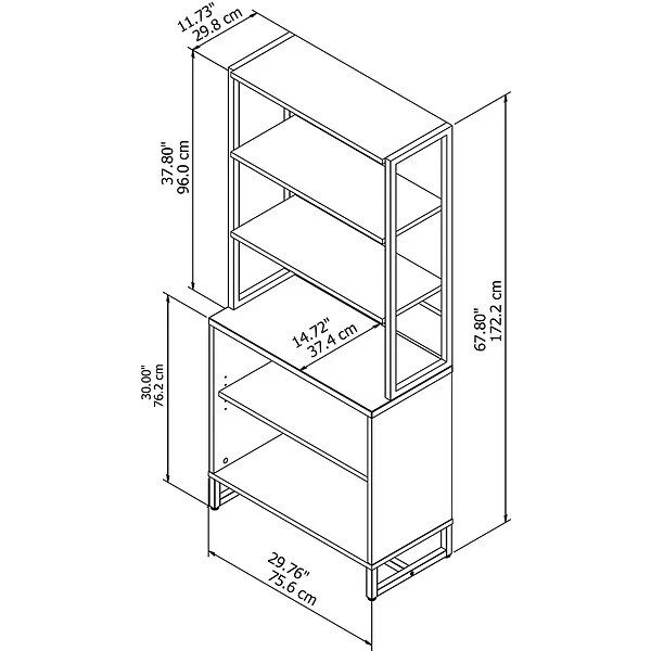 Office By Kathy IrelandĀ® Method Bookcase With Hutch, White (MTH013WH) - Image 3