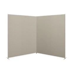 HON Verse 90-Degree Panel, 72"H X 60"W, Light Gray Finish, Gray Fabric (HONVERS907260)