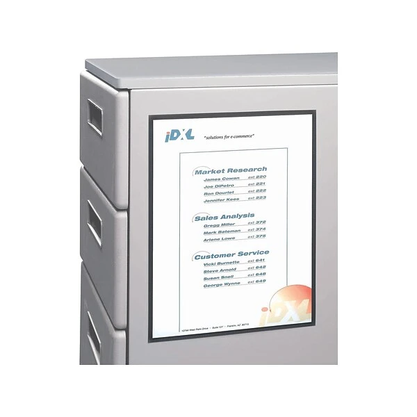 C-Line Cubicle Keepers Polypropylene Magnetic File Pockets, Clear, 25/Box (CLI37991)