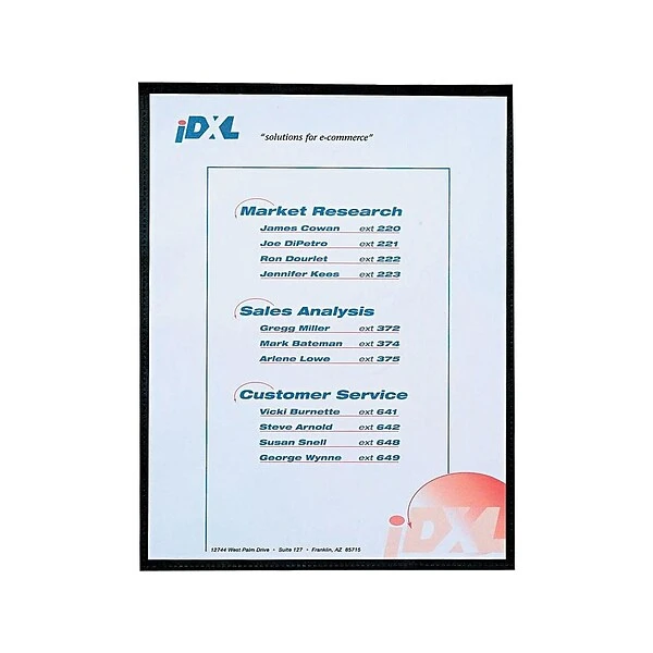 C-Line Cubicle Keepers Polypropylene Magnetic File Pockets, Clear, 25/Box (CLI37991) - Image 2