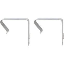 Quartet Cubicle Hangers, Silver, 1/Pair (7501)