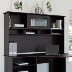 Bush Furniture Cabot 60 "W Desktop Hutch, Espresso Oak (WC31831)