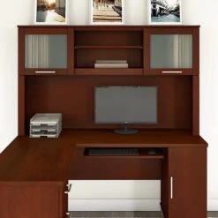 Bush Furniture Somerset 59 "W Desktop Hutch, Hansen Cherry (WC81731)