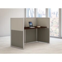 Bush Business Furniture Easy Office 60W Straight Desk Closed Office, Mocha Cherry (EOD260MR-03K)