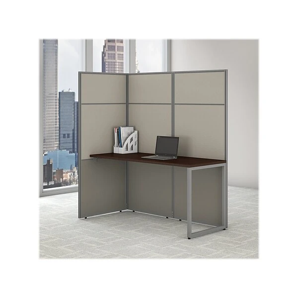Bush Business Furniture Easy Office 66.34" X 60" Single Desk, Mocha Cherry (EODH160MR-03K) - Image 2
