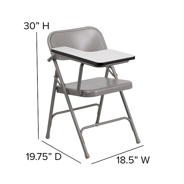 Flash Furniture Premium Steel Folding Chair With Right-Handed Tablet Arm (HF309ASTRT) - Image 5