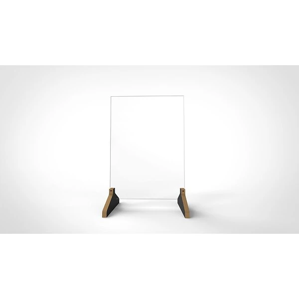 Waddell Freestanding Sneeze Guard, 23"H X 15"W, Clear/Black, Acrylic (SG2)