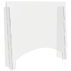 Deflect-O Freestanding Sneeze Guard, 24"H X 27"W, Clear Acrylic, 2/Carton (PBCTA2724P)