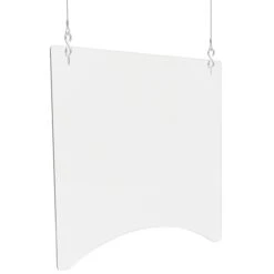 Deflect-O Hanging Sneeze Guard, 24" H X 24" W, Clear Acrylic, 2/Carton (PBCHA2424)