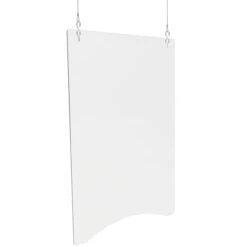 Deflect-O Hanging Sneeze Guard, 36"H X 24"W, Clear Polycarbonate, 2/Carton (PBCHPC2436)