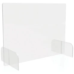 Deflect-O Freestanding Sneeze Guard, 23"H X 31"W, Clear Polycarbonate, 2/Carton (PBCTPC3123B)