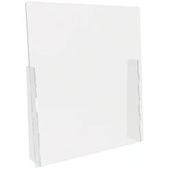 Deflect-O Freestanding Sneeze Guard, 36"H X 31.75"W, Clear Polycarbonate, 2/Carton (PBCTPC3136F)
