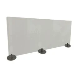 Ghent Non-Tackable Desktop Free Standing Protection Screen, 24"H X 59"W, Frosted Plastic (DPSF2459-F)