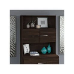 Bush Business Furniture Office 500 36 "W Desktop Hutch, Black Walnut (OFH136BW)