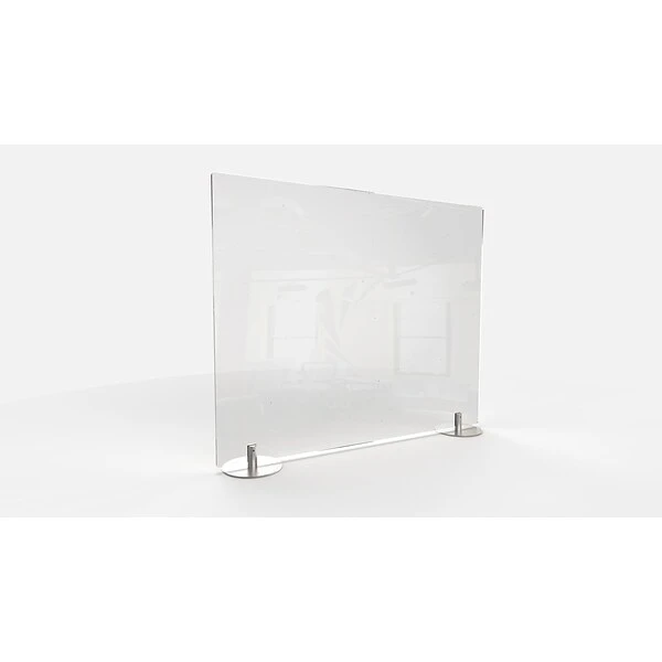 Ghent Non-Tackable Desktop Free Standing Protection Screen, 24"H X 29"W, Clear Plastic (DPSC2429-F)