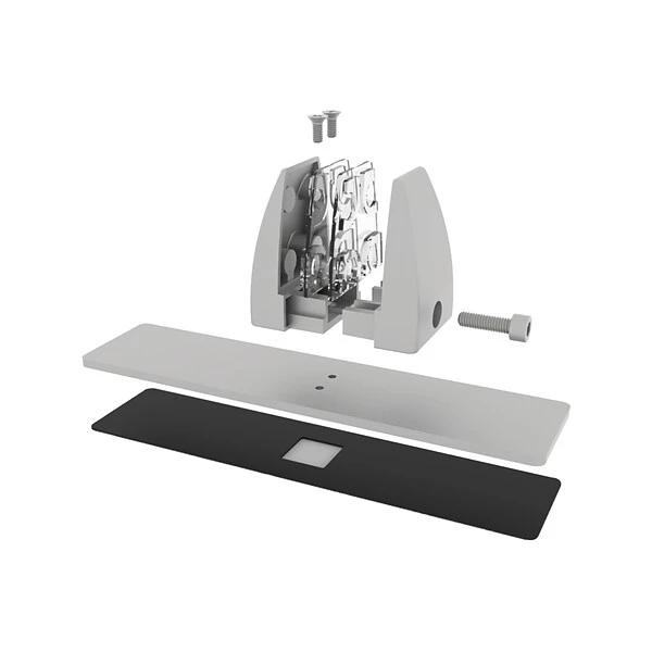 OfficeSource 72"W X 24"H Acrylic Non-Tackable Screens With Free-Standing Panel Feet, Clear, 2/Pk (VARFSPB2472C) - Image 2