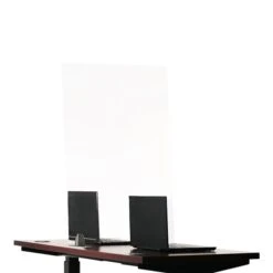 OfficeSource 30"W X 30"H Acrylic Non-Tackable Screens With Free-Standing Panel Feet, Clear, 2/Pk (VARFSPB3030C)