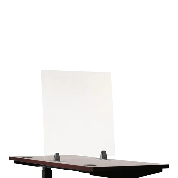 OfficeSource 30"W X 24"H Acrylic Non-Tackable Screens With Free-Standing Panel Feet, Clear, 2/Pk (VARFSPB2430C) - Image 2