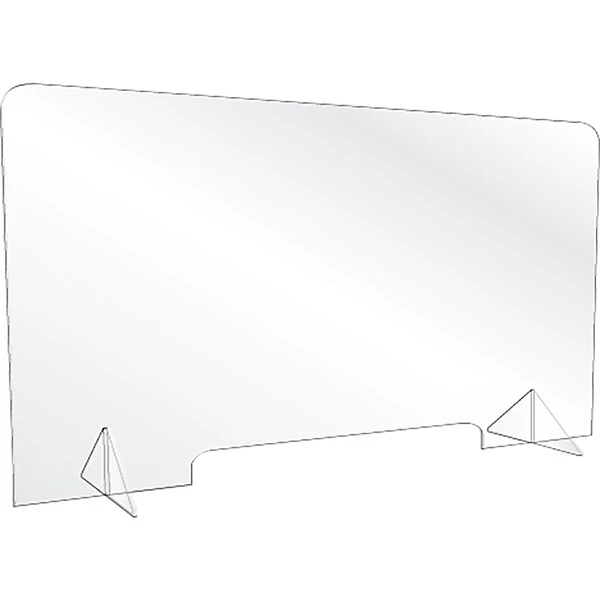 U.S. Stamp & Sign 31" X 47" Acrylic Non-tackable Sneeze Guard, Clear (8447)